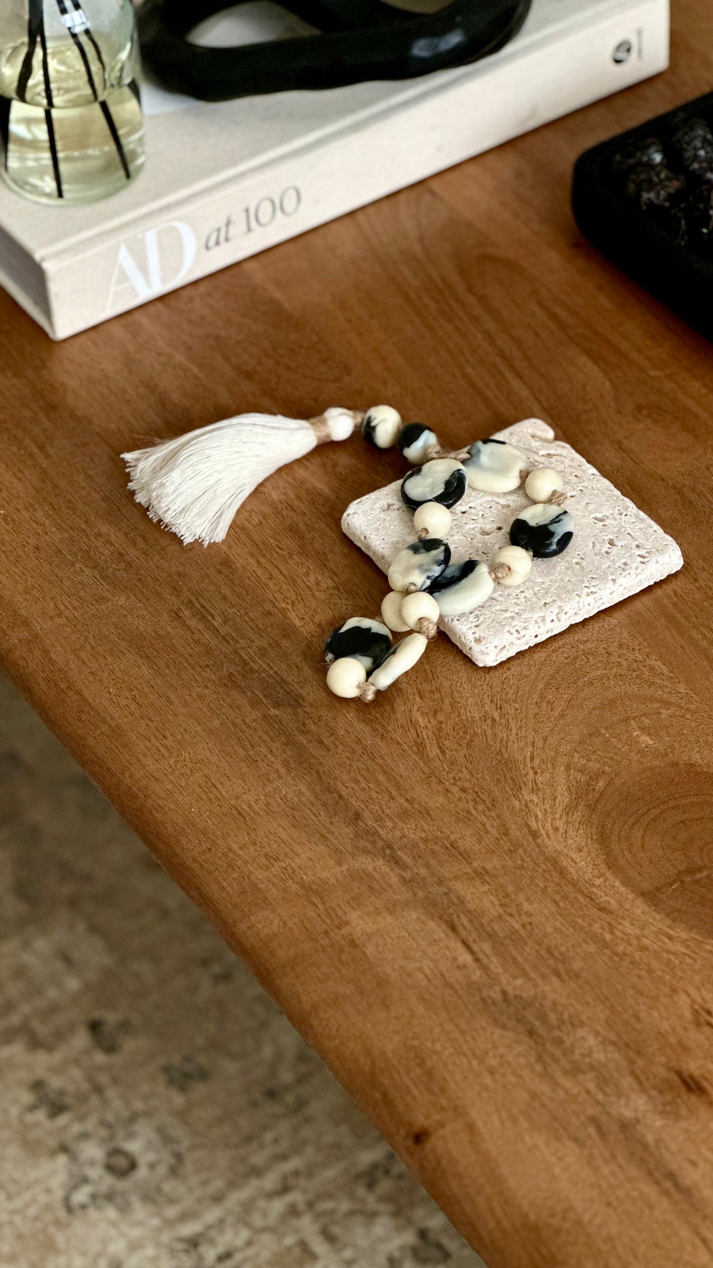Black & White clay Beads